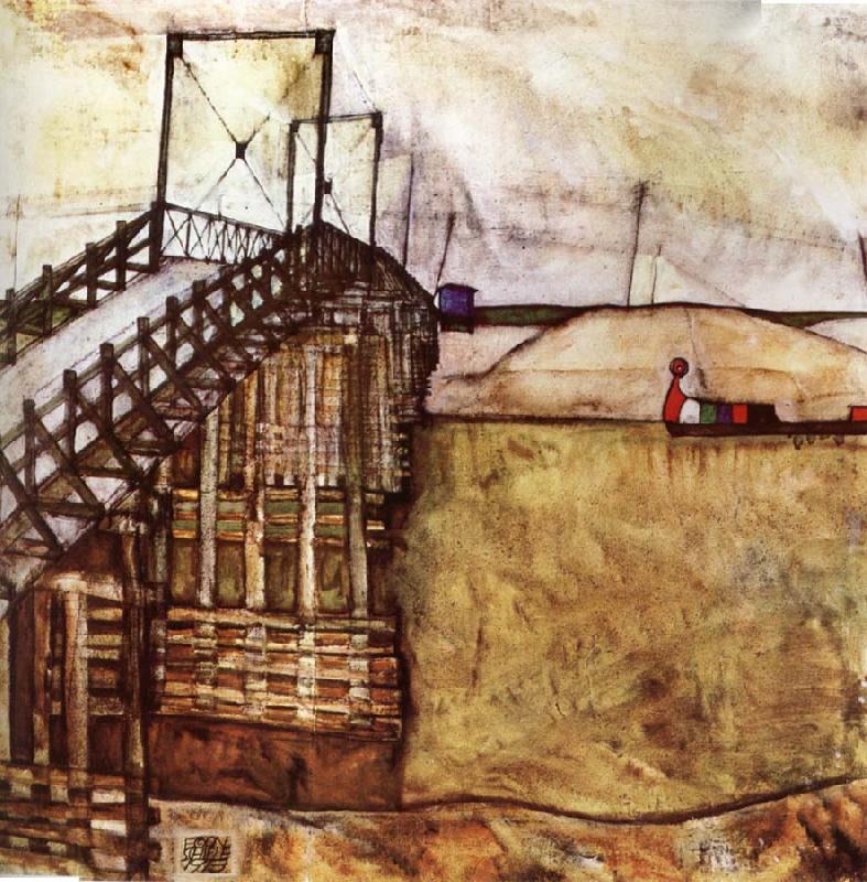 Egon Schiele The Bridge France oil painting art